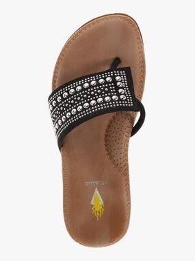 Volatile “Temptress” Studded Asymmetrical Thong Sandal Sz 10